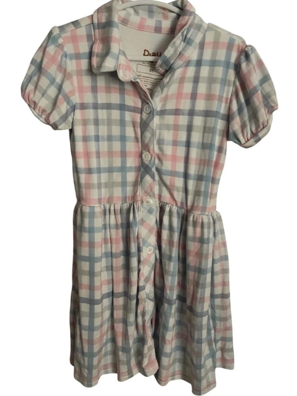 3T Little Sleepies Plaid Button Down Dress